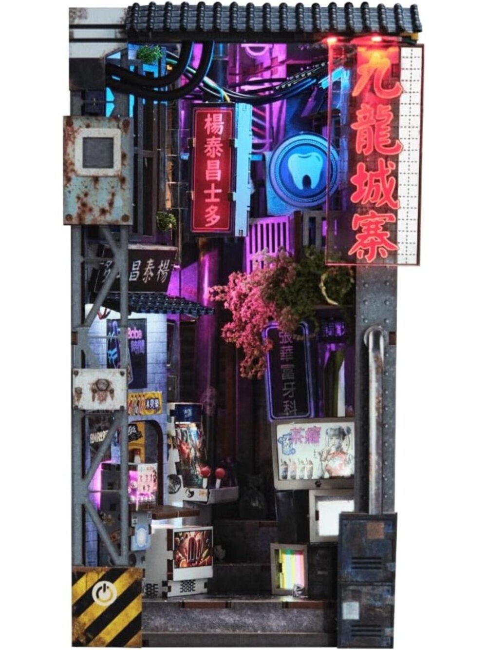 DIY 3D Wooden Book Nook Kit - Kowloon Walled City, Unique Bookshelf Decor Gift